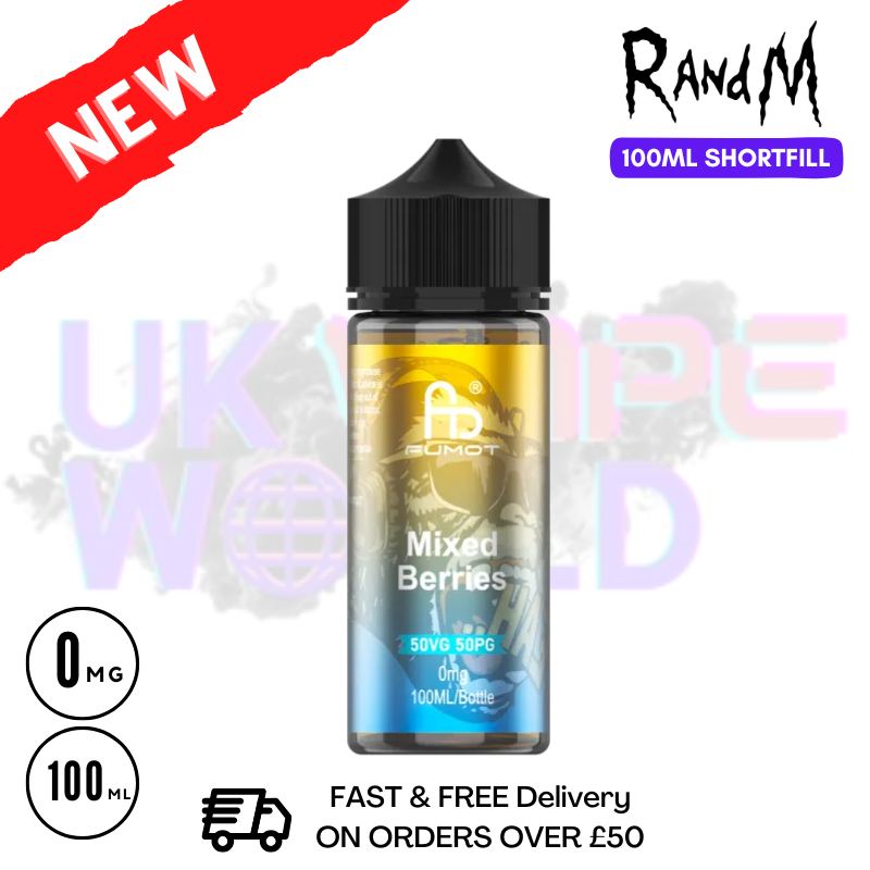Mixed Berries RandM 100ML Fumot Shortfill Eliquid - UKVapeworld