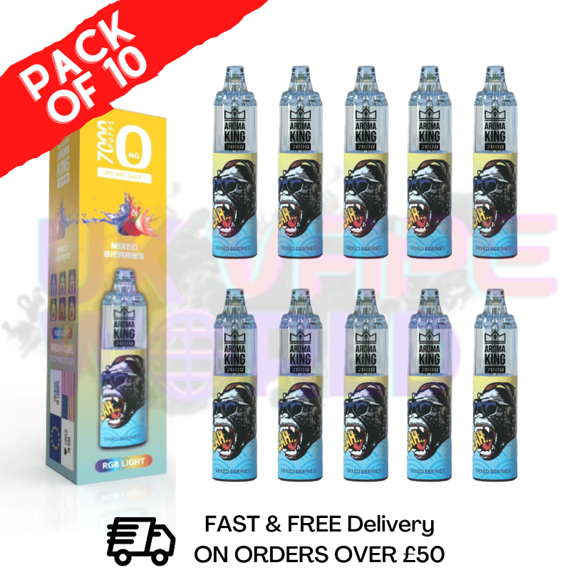 Mixed Berries - AROMA KING 7000 Puff Pack Of 10 - UK Vape World