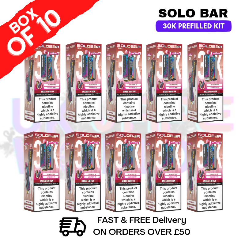 Mixed Edition Solo Bar 30K 30000 Puff Pod Kit Box Of 10