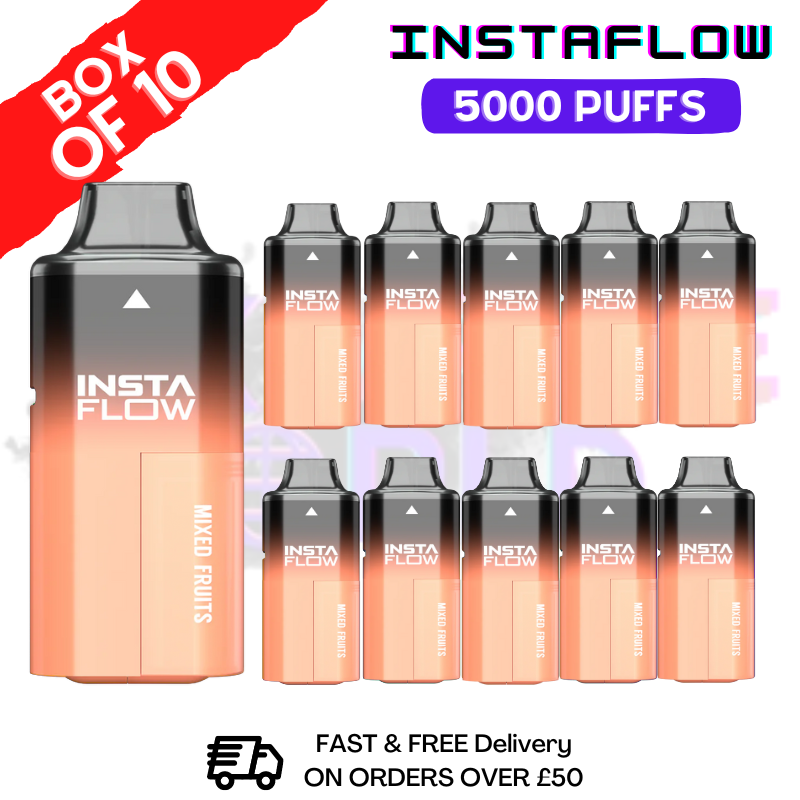 Shop Mixed Fruits Instaflow 5000 5K Disposable Box Of 10 - UK Vape World