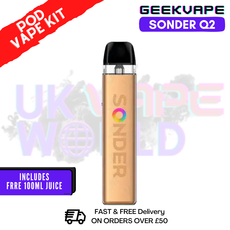 Shop Mocha Gold GeekVape Sonder Q2 Pod Vape Kit - UK Vape World