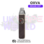 Mocha Brown Leather Oxva Nexlim 2 Pod Kit - UK Vapeworld