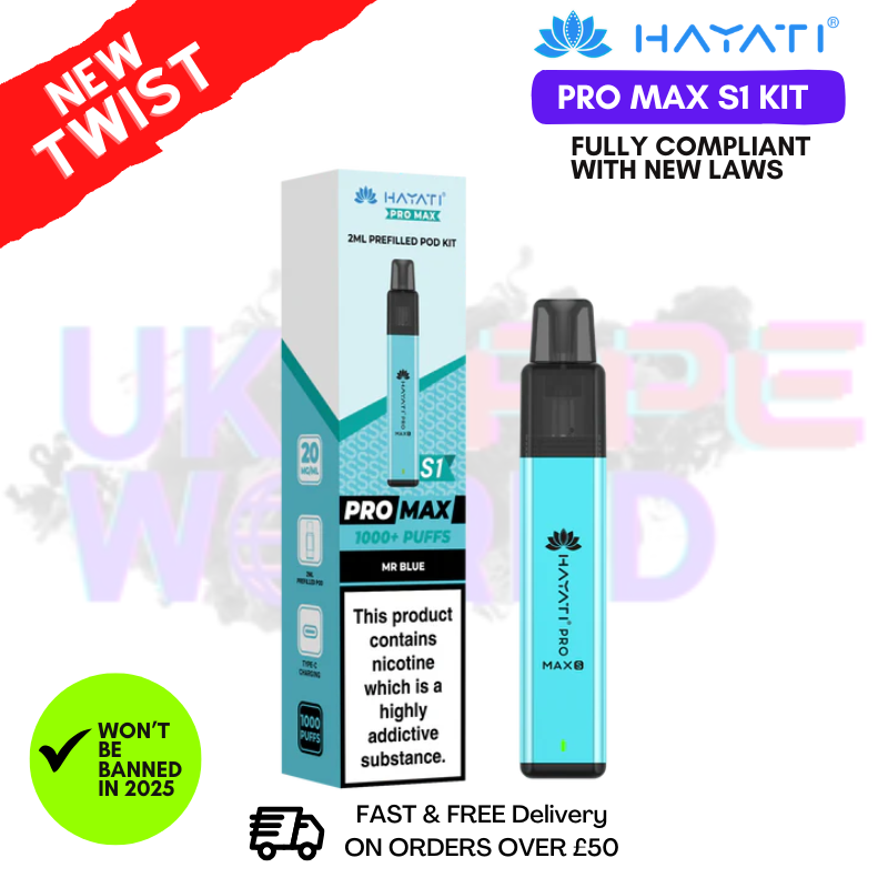 Mr Blue Hayati S1 Pro Max Kit - £3.99 - UK Vapeworld