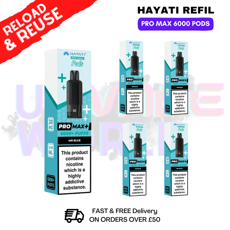 shop Mr Blue Hayati ProMax 6K Replacement Pods Box Of 5 - ukvapeworld