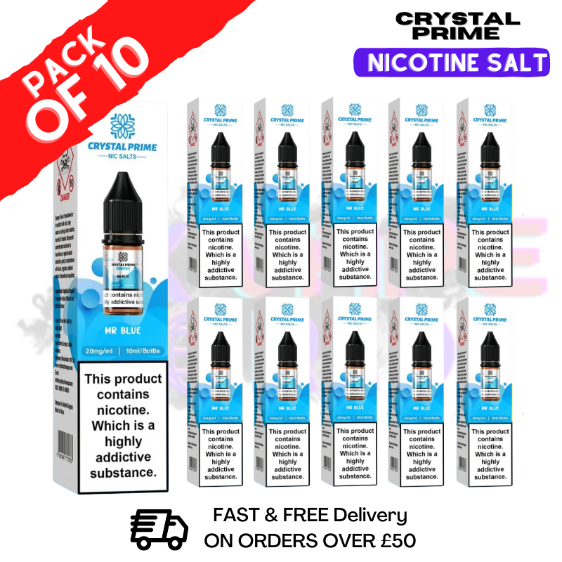Mr Blue Crystal Prime Nic Salt Box Of 10-ukvapeworld