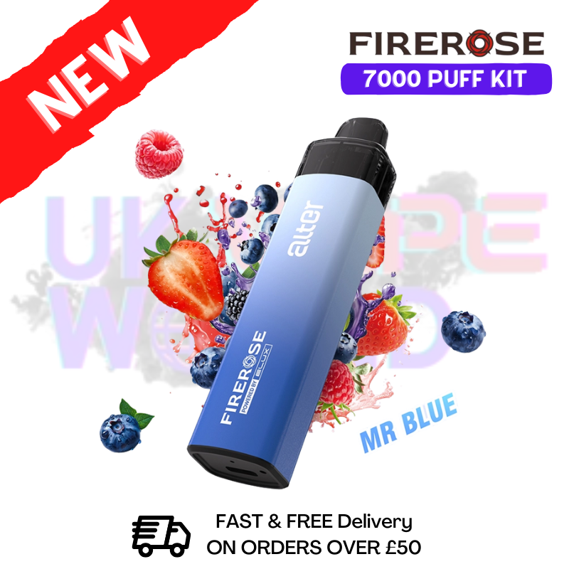 Mr Blue Elux Firerose 7K 7000 Puff Pod Kit - ukvapeworld
