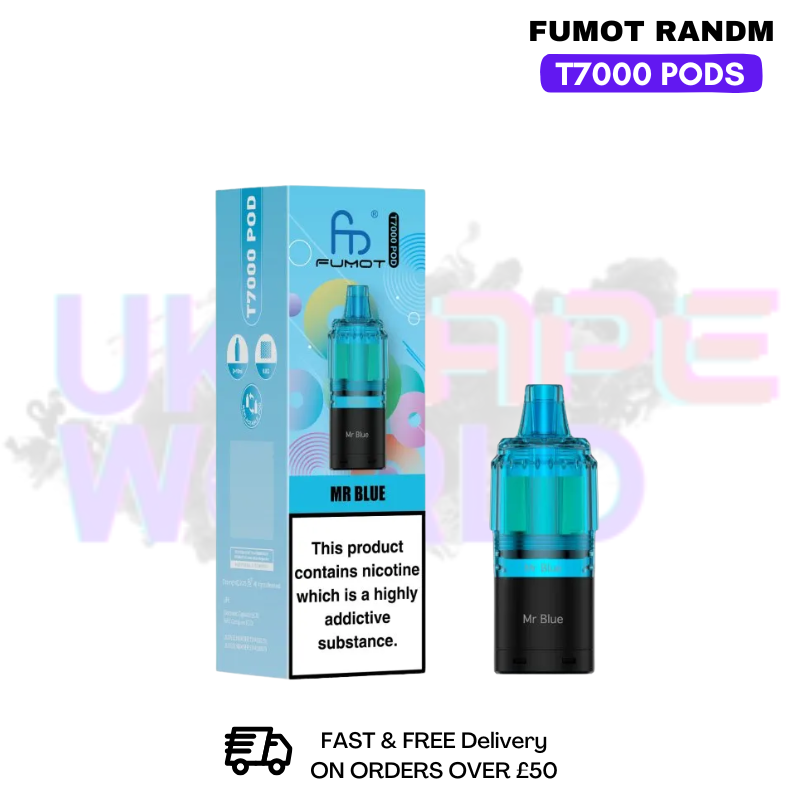 Mr Blue Fumot T7000 RandM 7K Replacement Pods - ukvapeworld