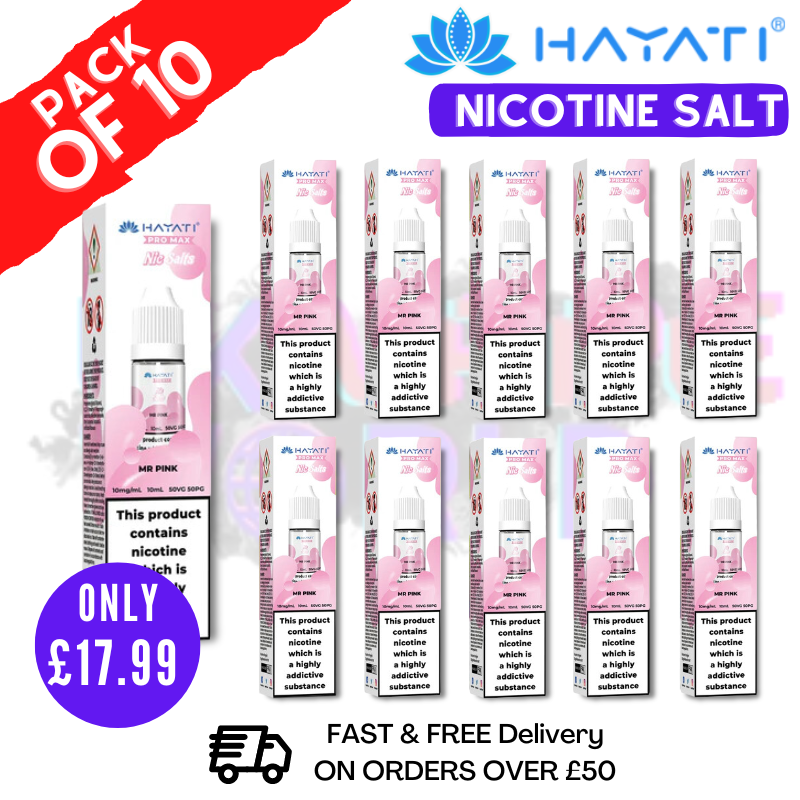 Shop Mr Pink Hayati Pro Max Nic Salt Box Of 10 - UK Vape World