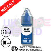 Shop Mr Blue LOST TEMPLE 10ML Nicotine Salt eLiquid - UK Vape World