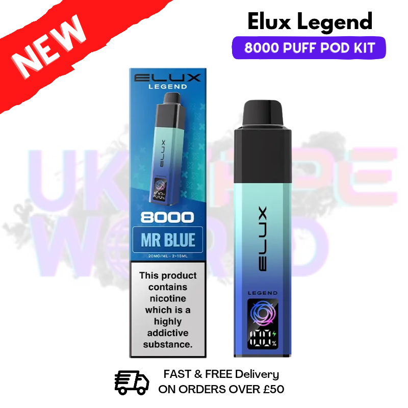 Mr Blue Elux Legend 8000 Puff Pod Kit - UK Vapeworld