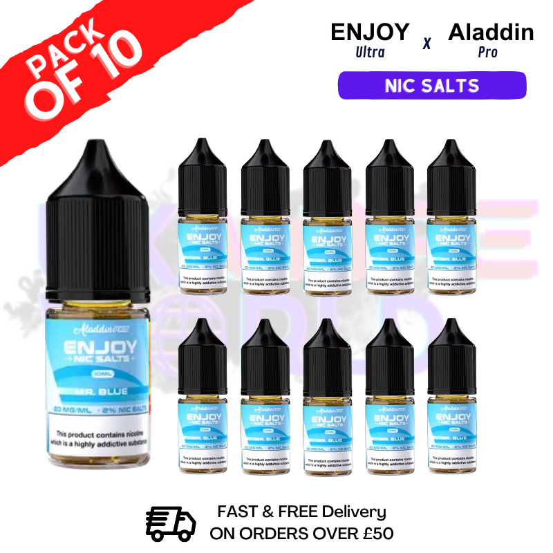 Shop Mr Blue Enjoy Ultra X ALADDIN Nic Salt Box Of 10 - UK Vape World