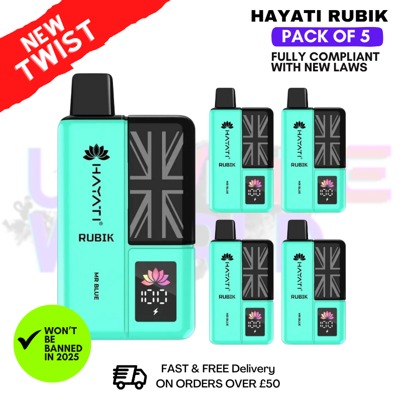 Hayati Rubik 7000 Puff Mr Blue [PACK OF 5]