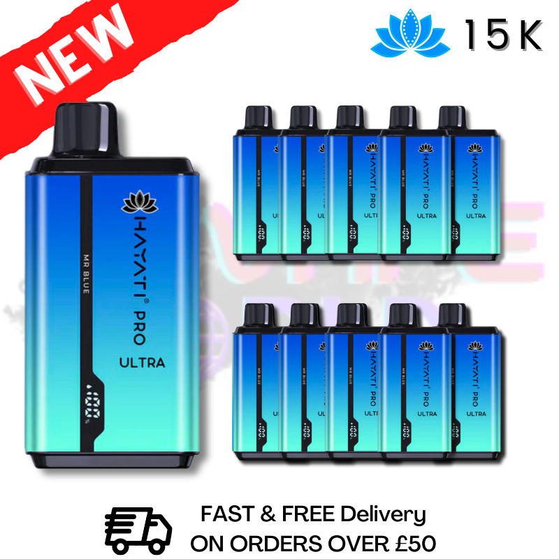 Shop Mr Blue Hayati Ultra Pro 15000 Puff 15K Box Of 10 - UK Vape World