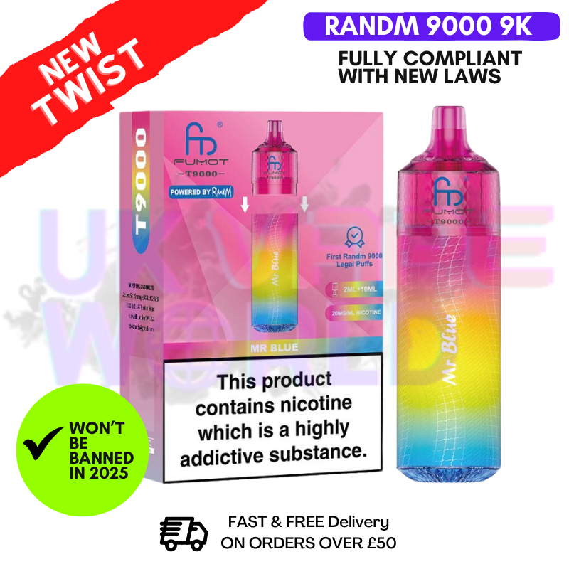 Shop Mr Blue RandM T9000 9K Replacable Pod Kit - UK Vape World