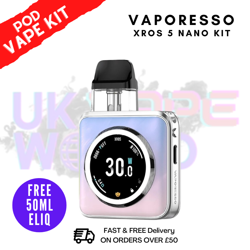 Nacre Vaporesso Xros 5 NANO Pod Kit + 50mL Eliquid - ukvapeworld
