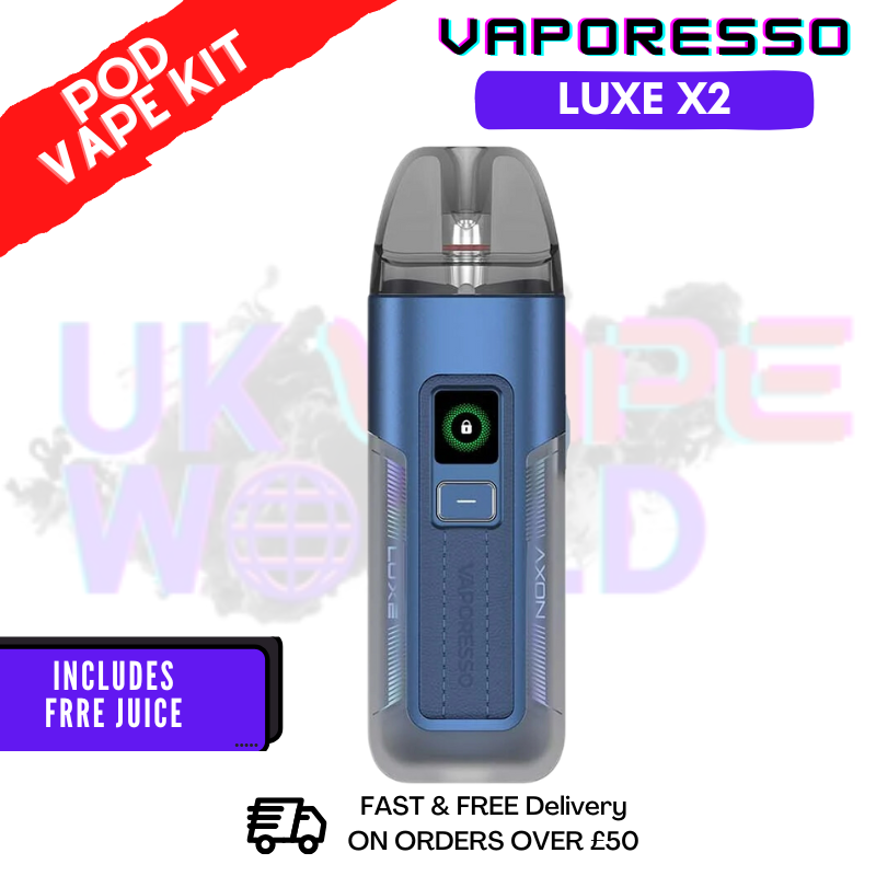 Navy Blue Vaporesso Luxe X2 Kit + Free 100ML