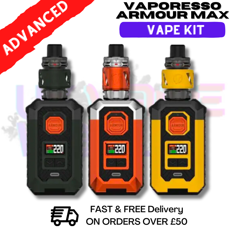 Shop Vaporesso Armour Max 200W Vape Kit + 2X FREE 18650 Batteries - UK Vape World