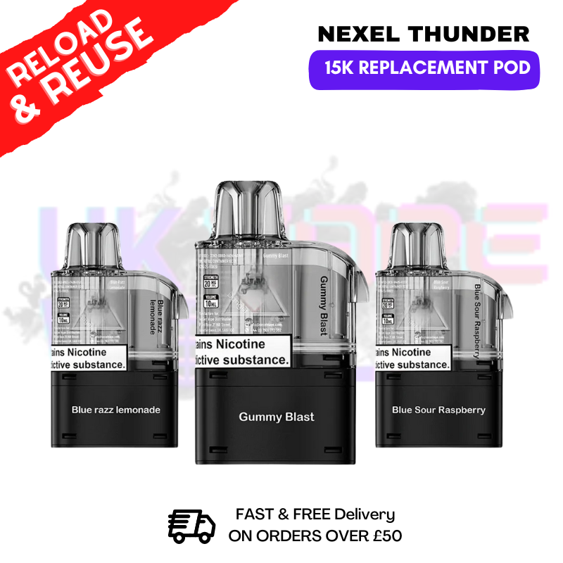 Shop Nexel 15K Thunder REPLACEMENT PODS - ONLY £3.99