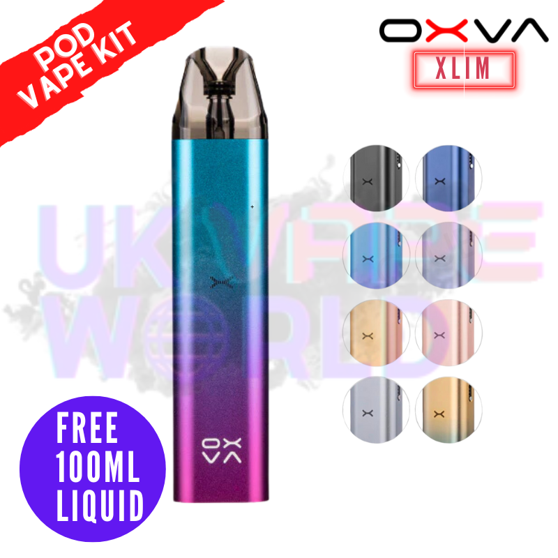 Oxva Xlim Kit + Free 100ML Liquid First of the highly acclaimed XLIM-series, features a striking - UK Vape World
