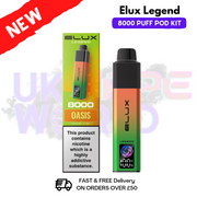 Oasis Elux Legend 8000 Puff Pod Kit - UK Vapeworld