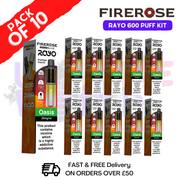 Oasis Firerose 600 Puff Vape Kits Box of 10 - ukvapeworld