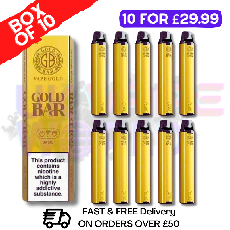 Oasis - Gold Bar 600Puff Box of 10