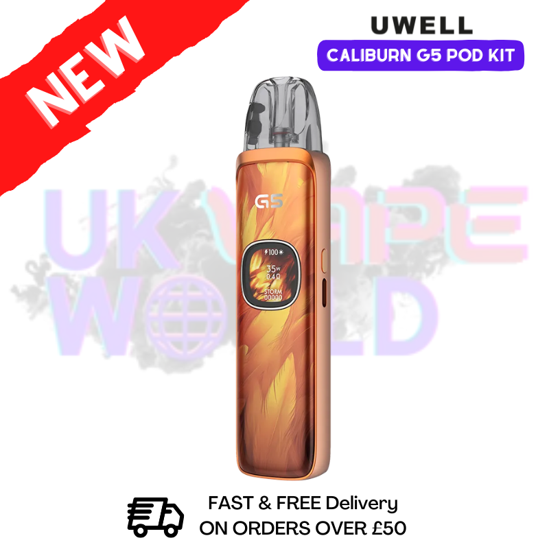 Orange Feathers Uwell Caliburn G5 Pod Kit - ukvapeworld
