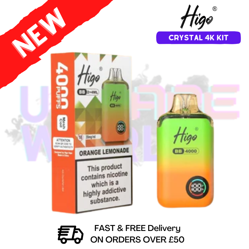 Orange Lemonade Crystal Higo 4K 4000 Puff Pod Kit