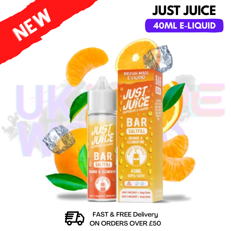 Orange & Clementine Just Juice 40ml Saltfill E-Liquid