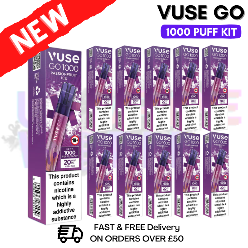 Vuse Go 1000 Passionfruit ICE Box Of 10 - £19.99