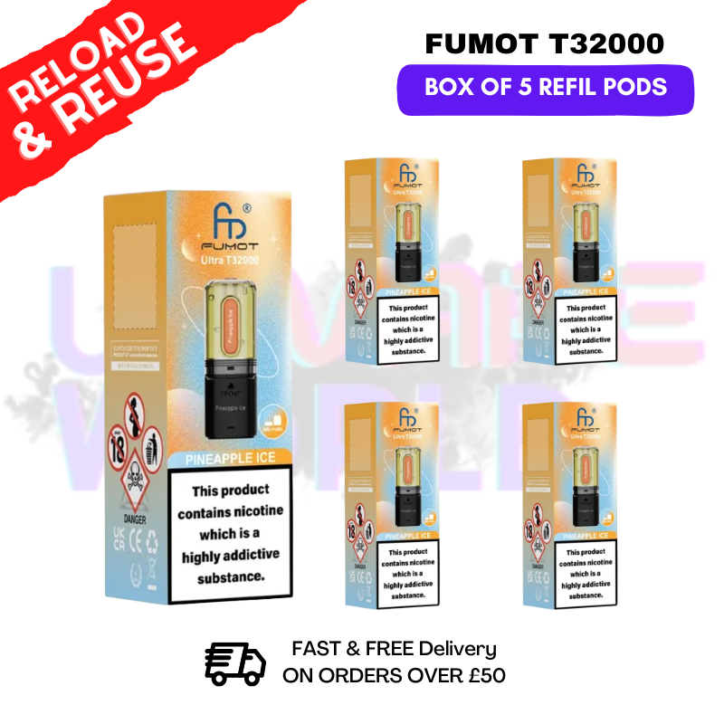 Pineapple ICE Fumot T32000 REPLACEMENT PODS - BOX OF 5