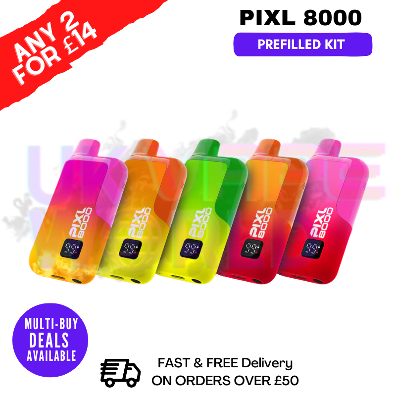 Pixl 8000 Puff Vape Pod Kit | ANY 2 FOR £14