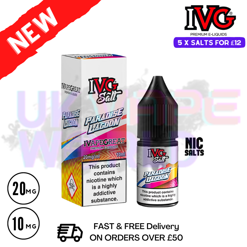 Paradise Lagoon IVG Salt 10ml Nic Eliquid | ANY 5 FOR £12 - UK Vape World