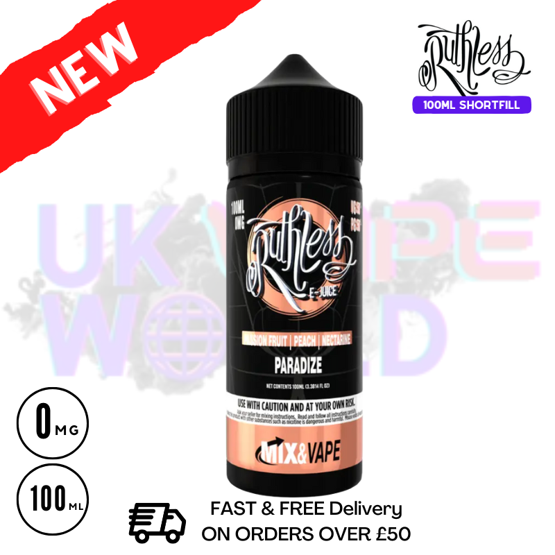 Paradize Ruthless 100ml shortfill e liquid - £7.99 - ukvapeworld