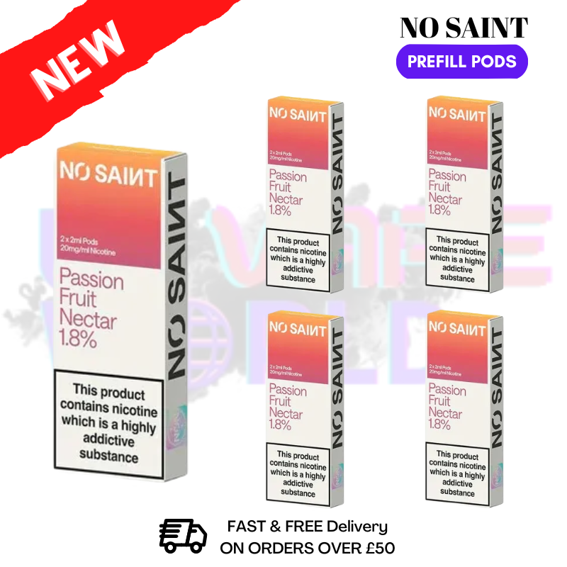 Passion Fruit Nectar No Saint Prefilled Pods Box Of 5 - ukvapeworld