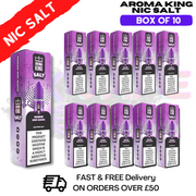 Shop Passion Kiwi Guava Aroma King Pack / Box Of 10 Nic Salts - UK Vape World