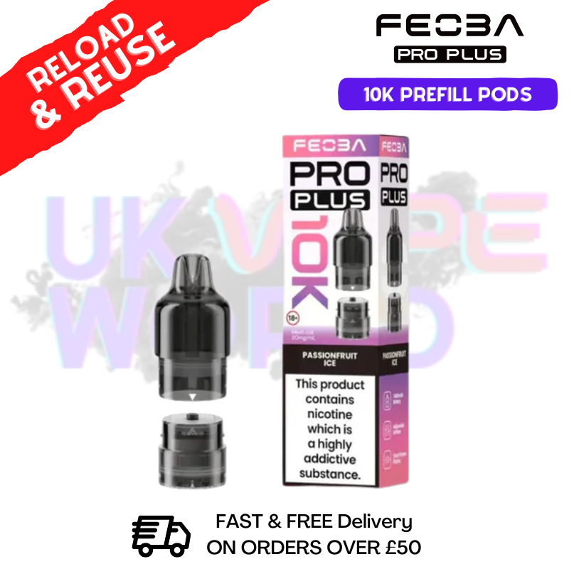 Passionfruit Ice Feoba Pro Plus 10K Refil Pods - Only £5.85 - ukvapeworld