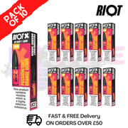 Passionfruit Orange Guava Riot X Nic Salt Box Of 10 - ukvapeworld