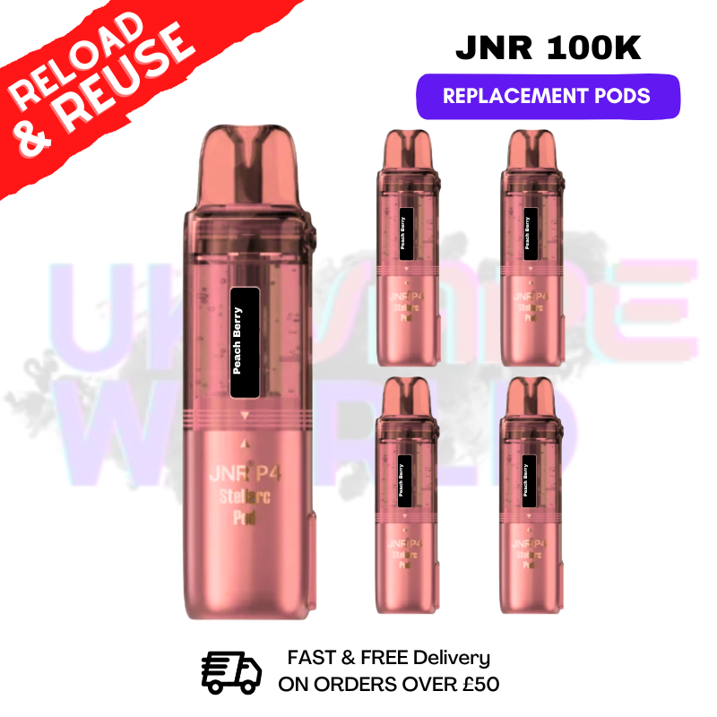Peach Berry JNR 100k Sterllarc Replacement Pods Box Of 5 - ukvapeworld