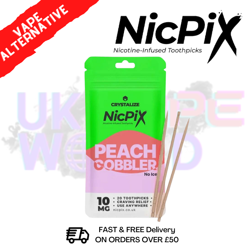 Peach Cobbler Nic Pix Nicotine ToothPicks - 0nly £3.19 - ukvapeworld