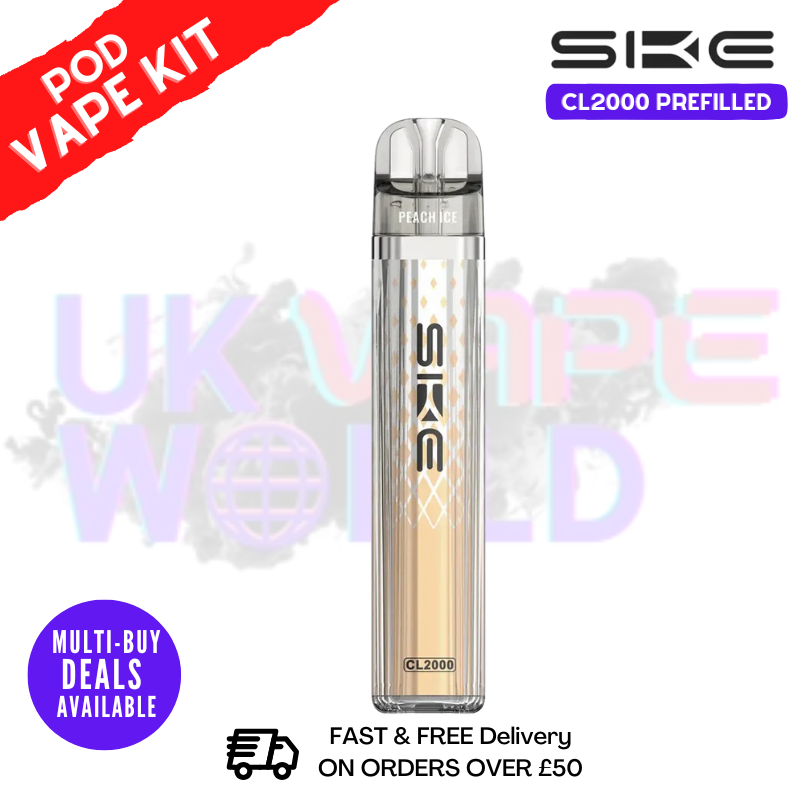 Peach ICE SKE CL2000 2K Puff Vape Pen Kit - ukvapeworld