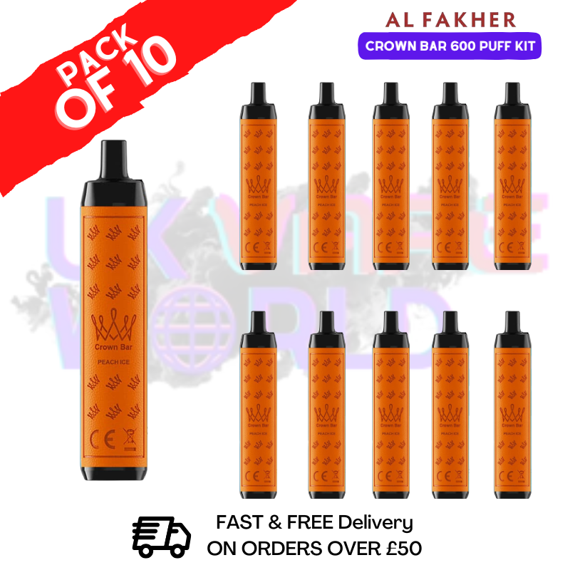 Peach Ice Al Fakher 600 Puff Kits Box Of 10