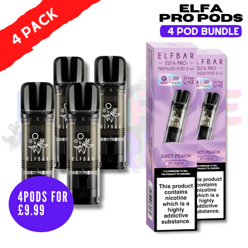 Shop Peach Ice ELFA Pro Pods - Pack Of 4 PODS - UK Vape World
