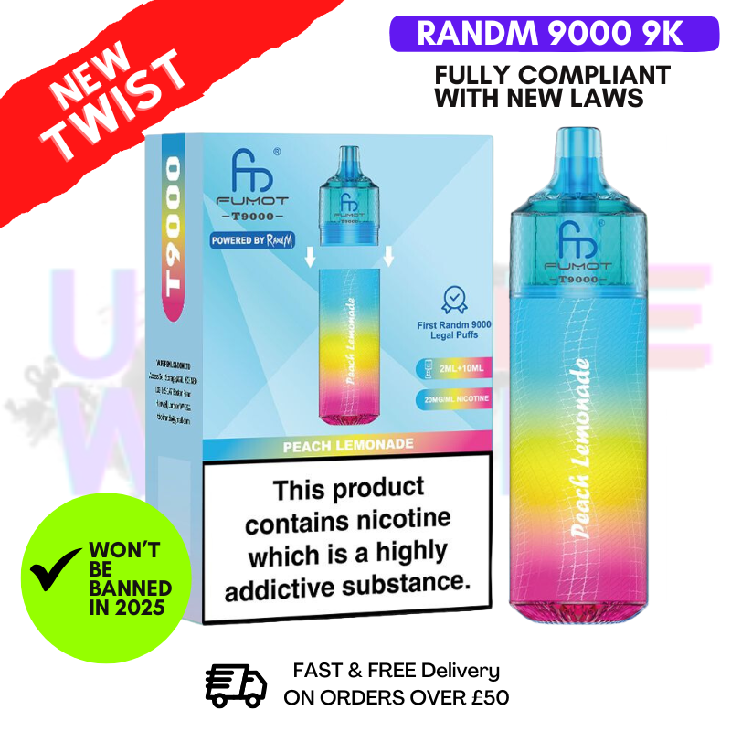 Peach Lemonade RandM T9000 9K Replacable Pod Kit