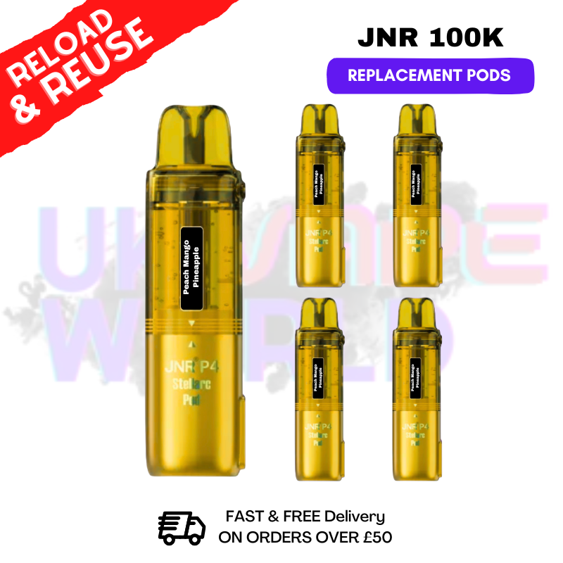 Peach Mango Pineapple JNR 100k Sterllarc Replacement Pods Box Of 5 - ukvapeworld