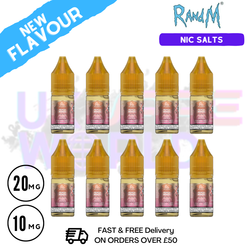 Peach Mango RandM Tornado 7000 Nic Salt BOX OF 10
