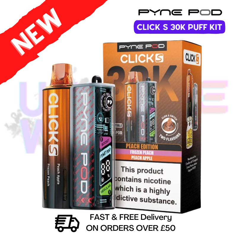 Peach Edition Pyne Pod Click S 30K Puff Kit - UKVAPEWORLD