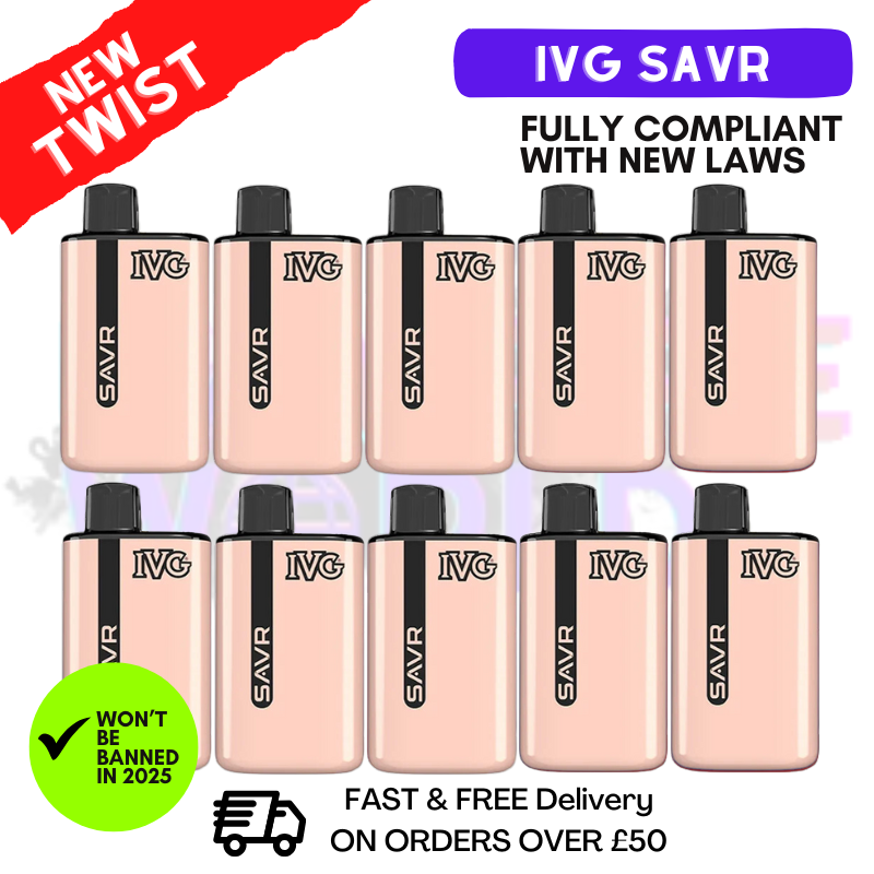 Peach ICE IVG Savr 3K Puff Box Of 10