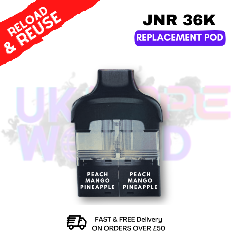 Peach Mango Pineapple JNR Ace 36K REFIL PODS PACK - ukvapeworld