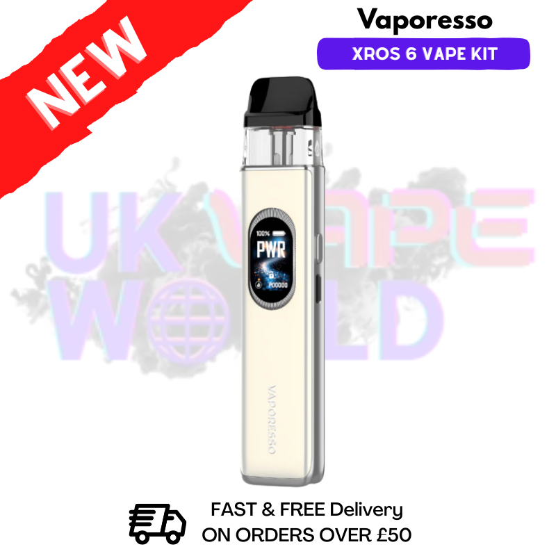 Pearl White Vaporesso Xros 6 Vape Kit - £19.99